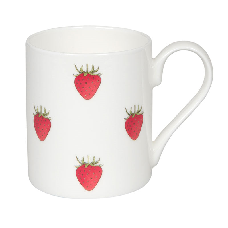Strawberries Large Mug, 425ml, White, Red, Green