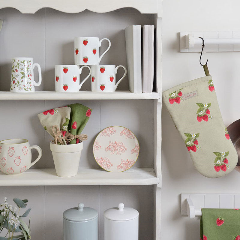 Strawberries Large Mug, 425ml, White, Red, Green
