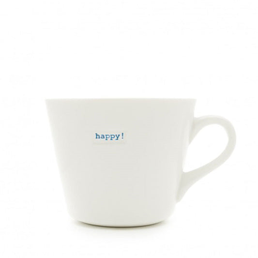 Happy' Mug, 350ml, Blue